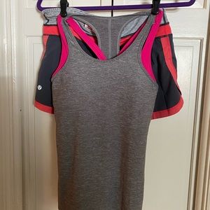 Lululemon tank and shorts. Size 6.
